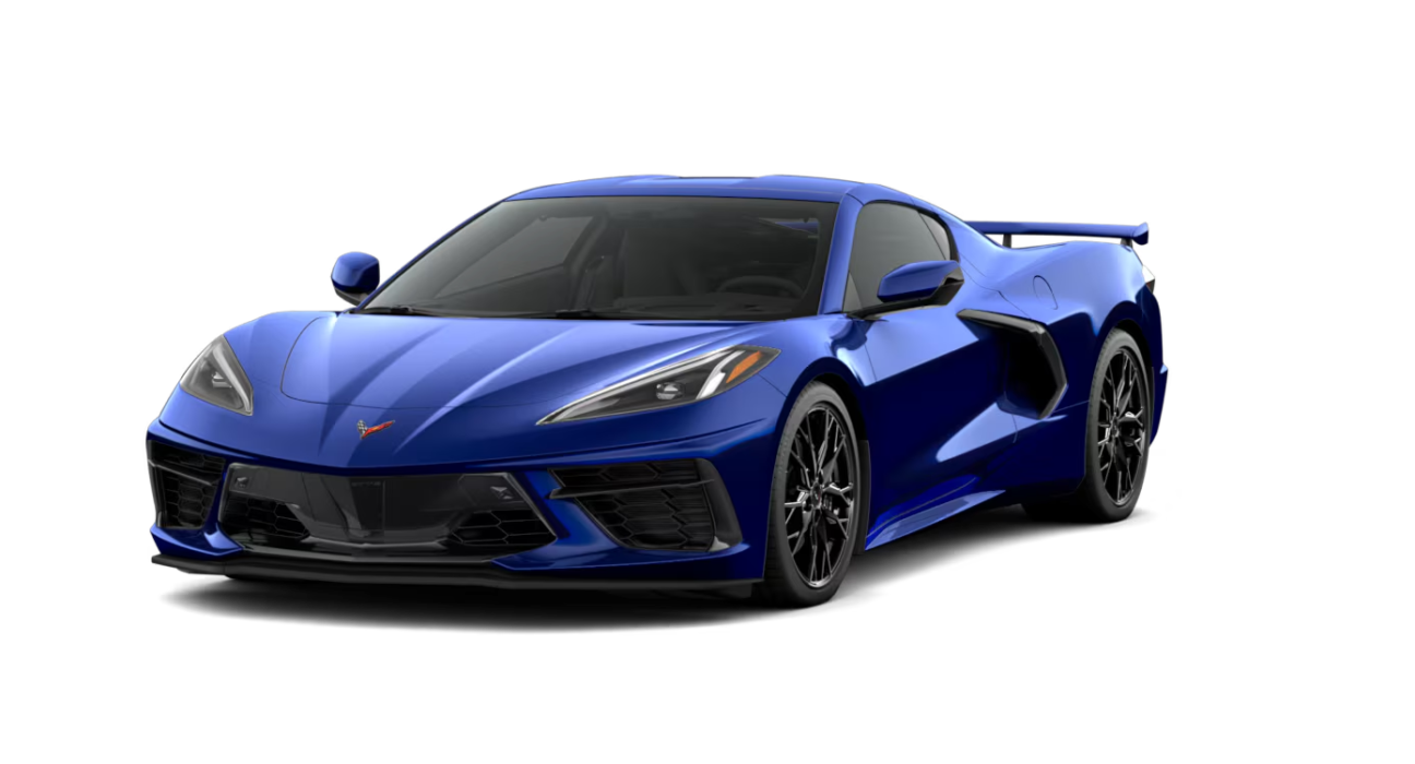2027 Chevrolet Corvette Stingray sports car featuring an aggressive mid-engine design and sculpted aerodynamic bodywork