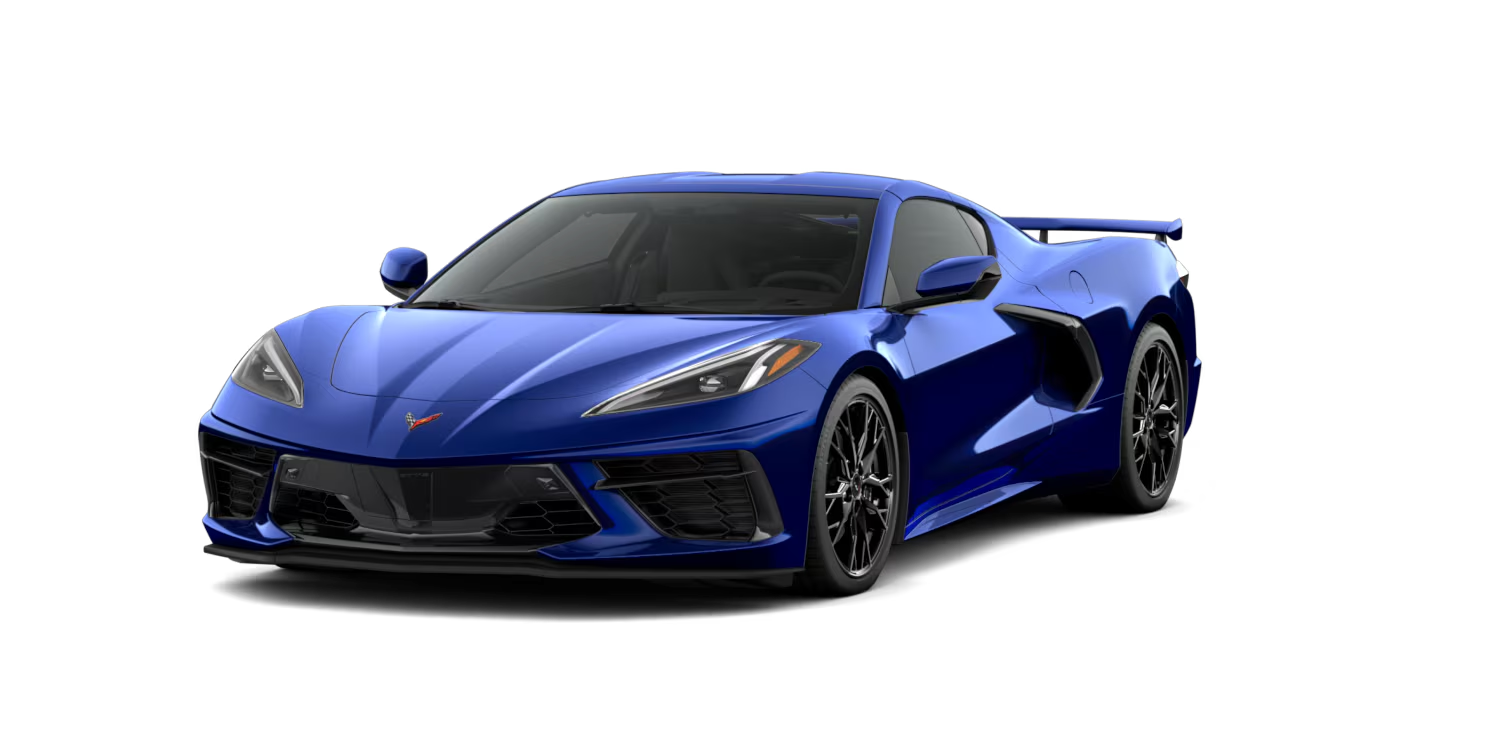 2027 Chevrolet Corvette Stingray sports car featuring an aggressive mid-engine design and sculpted aerodynamic bodywork